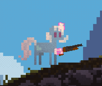 the great and powerful trixie is holding a great and powerful shotgun